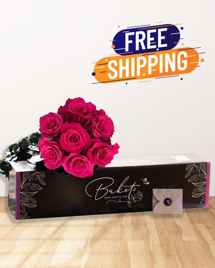 Hot Pink Roses Gift Box Hot Pink Roses Gift Box