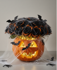 Metallic Black Tinted Roses Gift Box