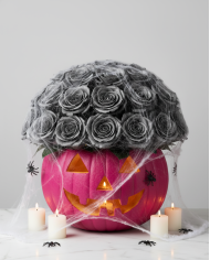 Metallic Black Tinted Roses Gift Box