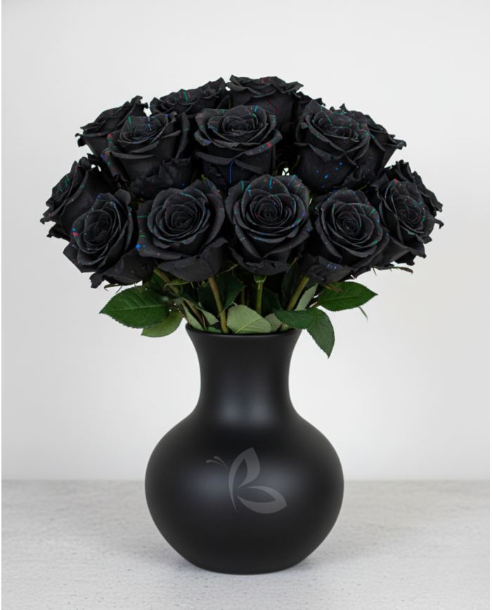 Black Confetti Halloween Gift Box