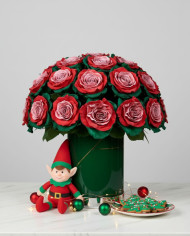 Amethyst Metallic Tinted Roses Gift Box