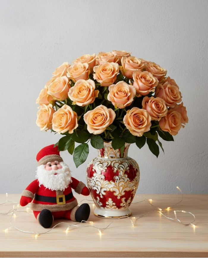 Peach Roses Gift Box