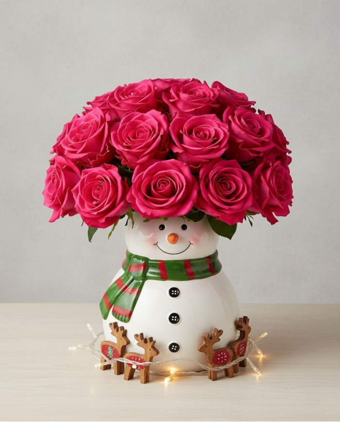 Hot Pink Roses Gift Box