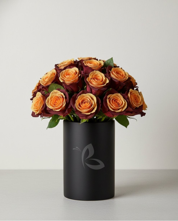 Sweet Gum Thanksgiving Tinted Roses Gift Box